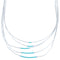 Green Turquoise Liquid Sterling Silver 5-Strand Necklace BX120587
