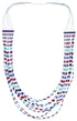 Authentic Liquid Silver 10-Strand Multicolor Bead Necklace BX120591