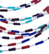 Authentic Liquid Silver 10-Strand Multicolor Bead Necklace BX120591