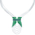 Malachite Liquid Sterling Silver Hand Strung 5-Strand Necklace BX120667