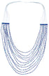 Azurite Authentic Liquid Sterling Silver Hand Strung Necklace BX120668