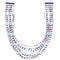 Multicolor Bead Liquid Silver Hand Strung 10-Strand Necklace BX120669