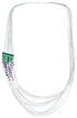 Multicolor Heishi Bead Liquid Silver Hand Strung Necklace BX120670