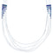 Azurite 5-Strand Bead Liquid Silver Hand Strung Necklace BX120671