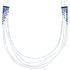 Azurite 5-Strand Bead Liquid Silver Hand Strung Necklace BX120671