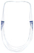 Azurite 5-Strand Bead Liquid Silver Hand Strung Necklace BX120671