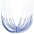 10-Strand Bead Liquid Silver Hand Strung Azurite Necklace BX120676