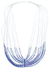 10-Strand Bead Liquid Silver Hand Strung Azurite Necklace BX120676