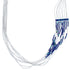 Liquid Silver Hand Strung Azurite 10-Strand Bead Necklace BX120679