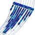 Genuine Liquid Silver Hand Strung Azurite 10-Strand Bead Necklace BX120680