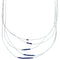 Azurite Authentic Liquid Sterling Silver 5-Strand Necklace BX120681