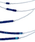 Azurite Authentic Liquid Sterling Silver 5-Strand Necklace BX120681