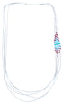 Turquoise And Multicolor Heishi Bead Liquid Silver Necklace BX120683