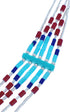 Turquoise And Multicolor Heishi Bead Liquid Silver Necklace BX120683