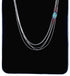 Turquoise And Multicolor Heishi Bead Liquid Silver Necklace BX120683