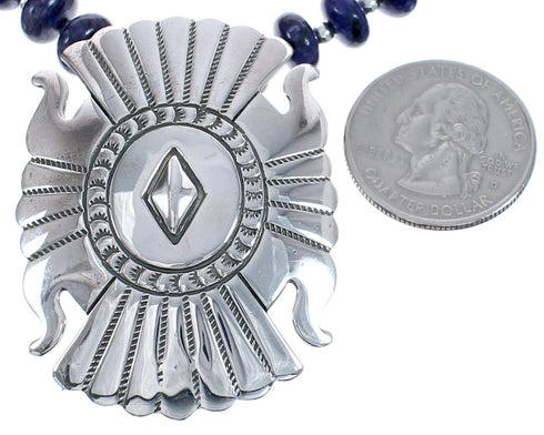 Native American Sterling Silver Multicolor Oyster Shell Bead Necklace BX120474