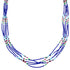 Liquid Sterling Silver Lapis Multicolor 5-Strand Necklace BX120731