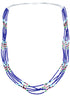 Liquid Sterling Silver Lapis Multicolor 5-Strand Necklace BX120731
