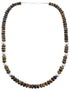 Tiger Eye Southwestern Authentic Sterling Silver Bead Necklace BX120743