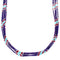 Sugilite And Multicolor Authentic Liquid Sterling Silver 5-Strand Necklace BX120733