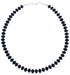 Onyx Sterling Silver Bead Necklace KX120981