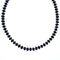 Sterling Silver Onyx Bead Necklace KX120982
