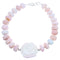 Pink Opal Sterling Silver Bead Bracelet KX120995