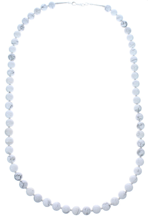 Howlite 24" Bead Necklace KX121117
