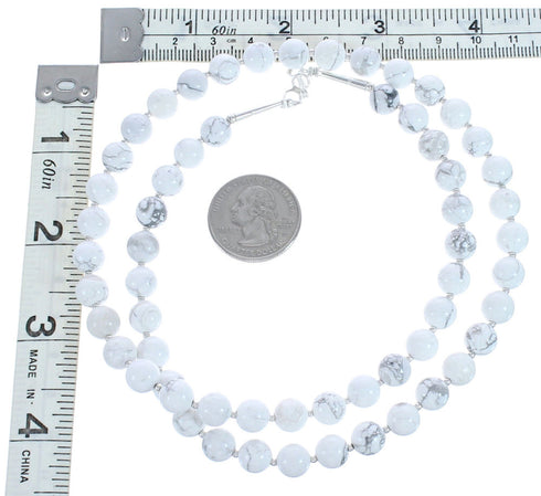 Howlite 24" Bead Necklace KX121117
