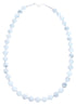 Sterling Silver Howlite Bead Necklace KX121114