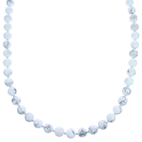 20" Howlite Bead Necklace KX121116