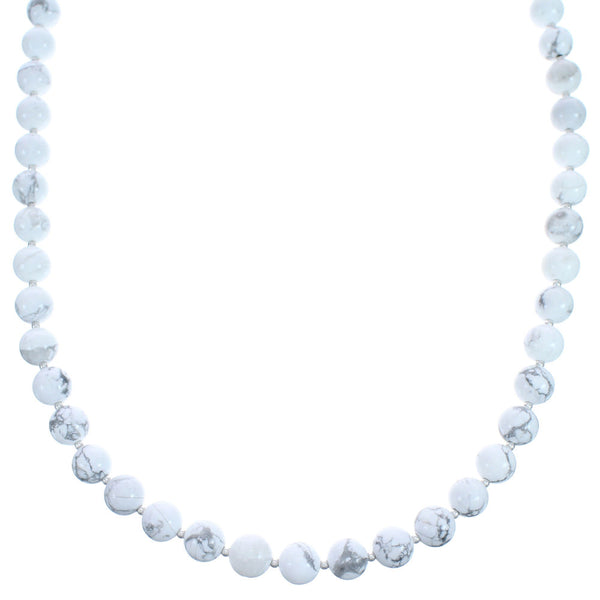 20" Howlite Bead Necklace KX121116