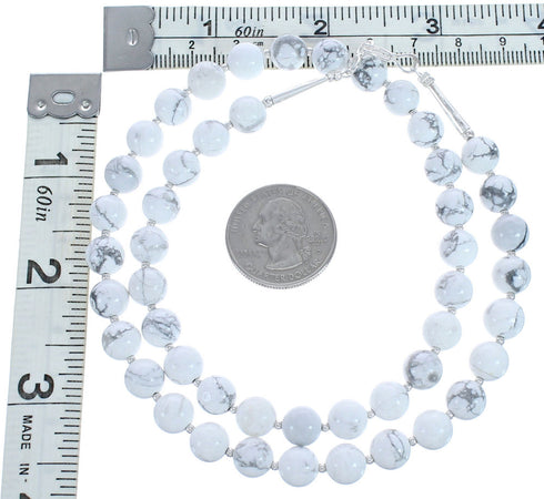 20" Howlite Bead Necklace KX121116