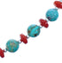 Kingman Turquoise and Coral Bead Necklace KX121103