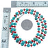 Kingman Turquoise and Coral Bead Necklace KX121103
