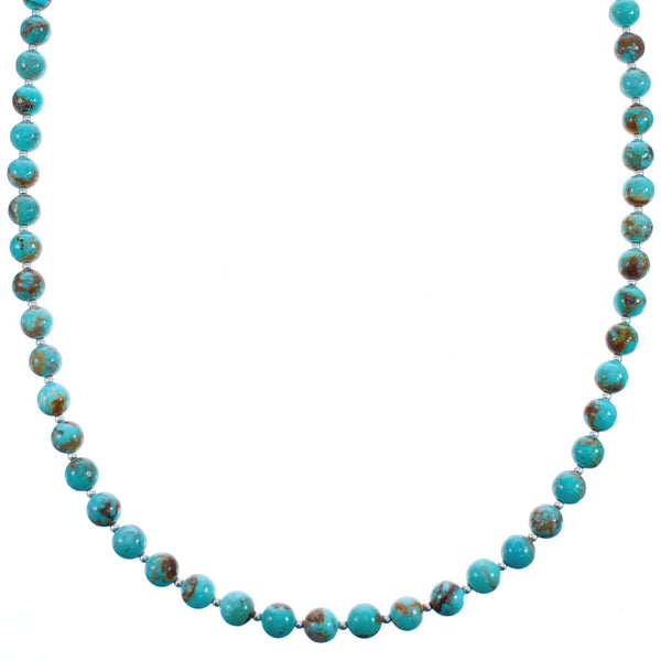 Southwest Kingman Turquoise 20" Bead Necklace KX121106