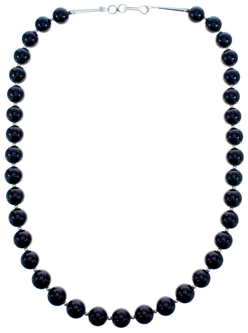 Southwest Onyx 16" Bead Necklace KX121060