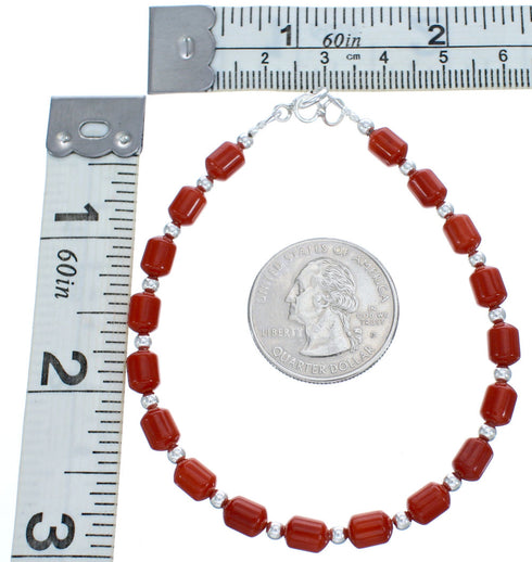 Southwest Coral Bead Bracelet KX121065