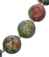 Sterling Silver Unakite Bead Necklace KX121083