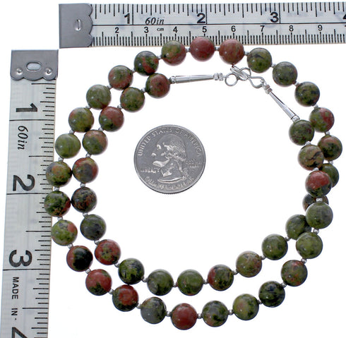 Southwestern Unakite Bead Necklace KX121084