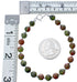 Sterling Silver Unakite Bead Bracelet KX121088