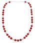 Coral and Sterling Silver Bead Southwest Necklace KX120965