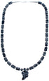 Silver Leaf Agate Bead Necklace KX120888