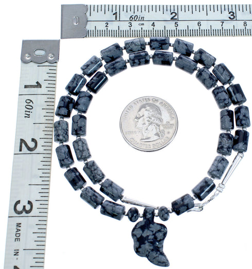 Silver Leaf Agate Bead Necklace KX120888