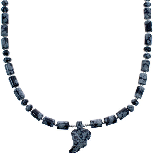 Sterling Silver Agate Leaf Bead Necklace KX120889
