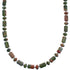 Authentic Southwest Unakite Sterling Silver Bead Necklace KX120897