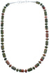 Authentic Southwest Unakite Sterling Silver Bead Necklace KX120897