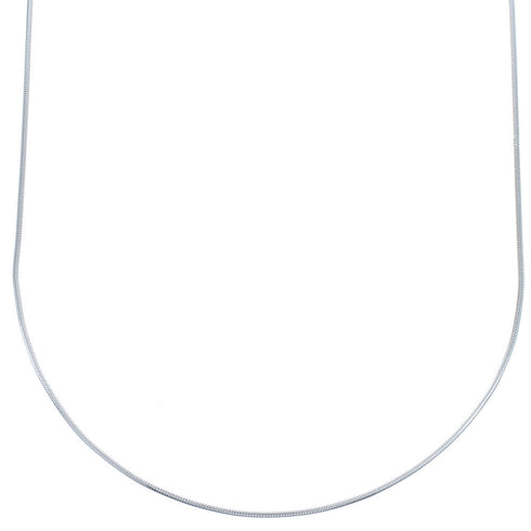 18" Sterling Silver Italian Snake Chain Necklace KX120879