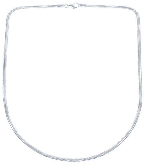 Sterling Silver 16" Italian Snake Chain Necklace KX120881