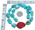Sterling Silver Turquoise and Amber Bead Necklace KX120915